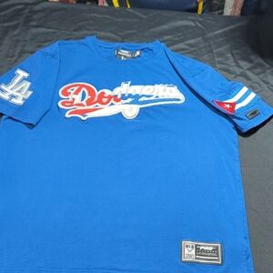 PRO STANDARD Blue Dodgers Women's Jersey, Amazing Patches. Large